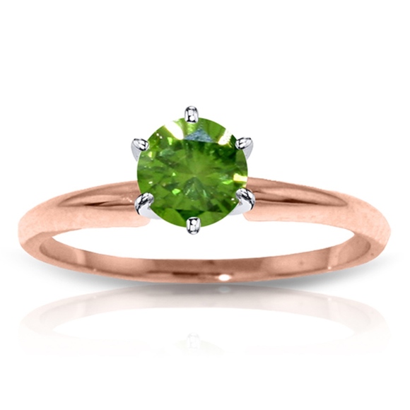 SOLITAIRE RING W/ 0.50 CT. NATURAL GREEN DIAMOND